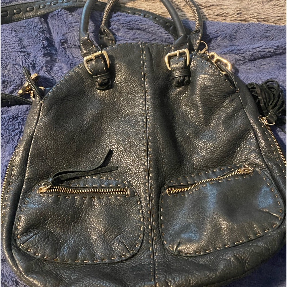 Leather hand bag/ crossbody by Carla Mancini